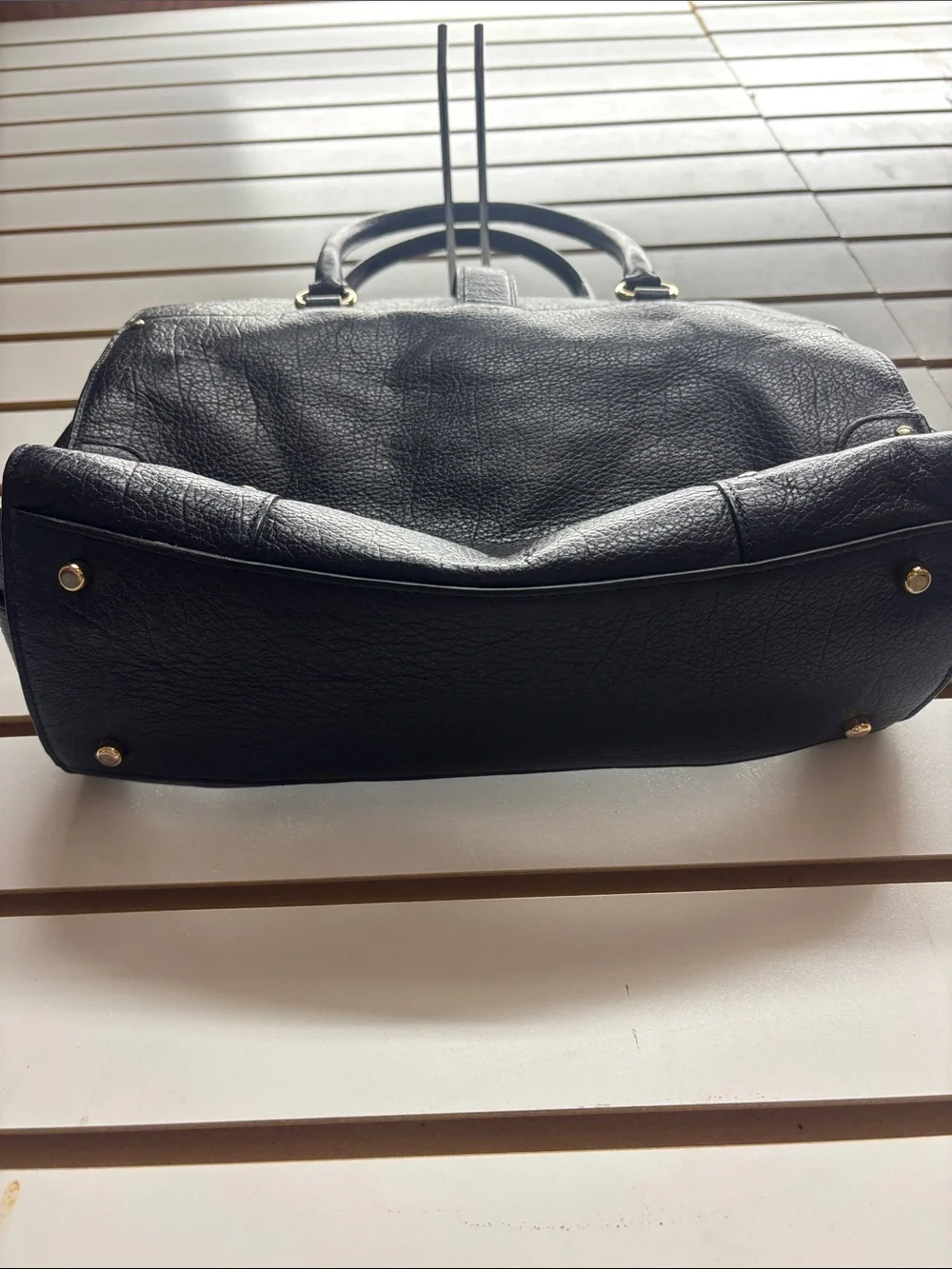 Coach structured leather